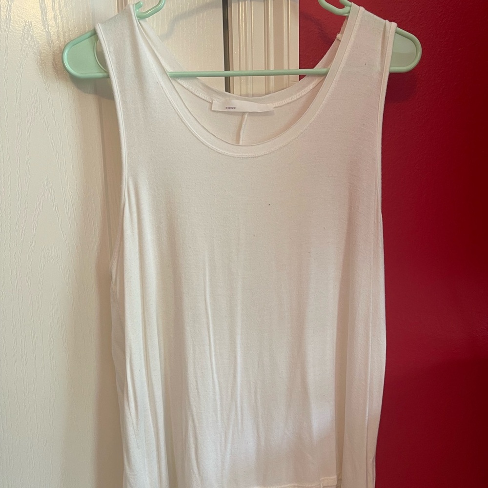 white tank top